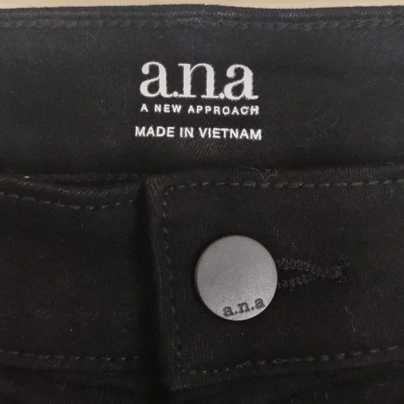 a.n.a - Mid Rise Skinny Jegging Jeans 18 Black - Picture 5 of 11